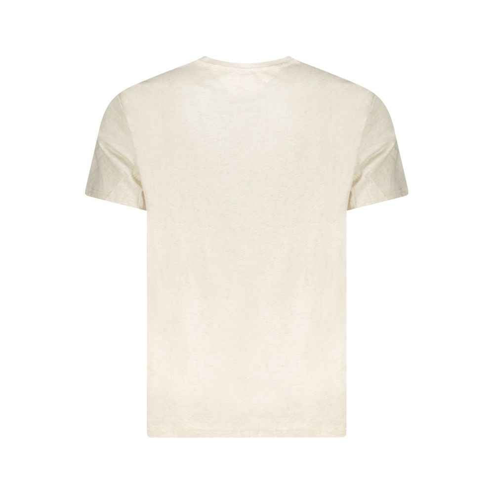 Tommy Hilfiger Beige Cotton Men T-Shirt