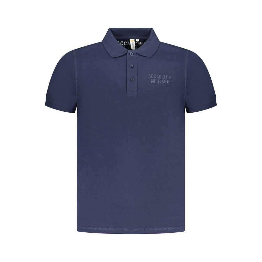 Accademia Militare Blue Cotton Polo Shirt