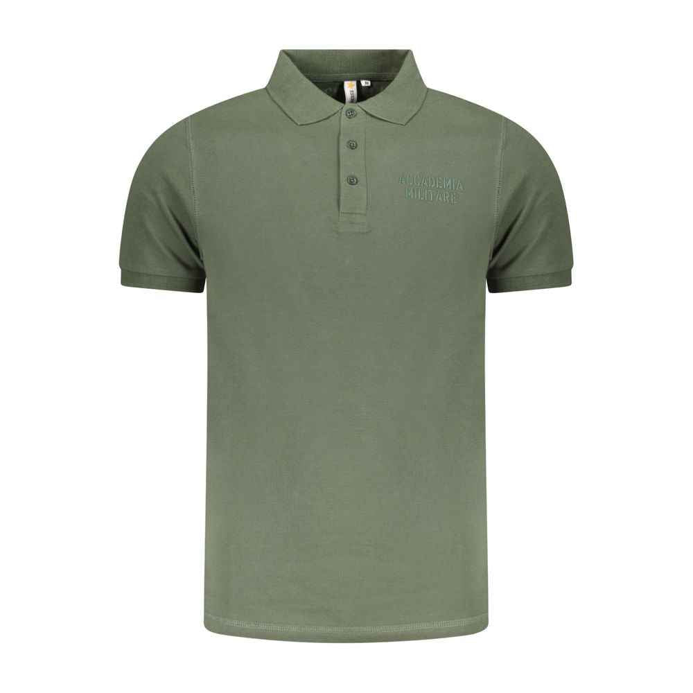 Accademia Militare Green Cotton Polo Shirt