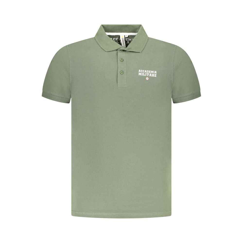 Accademia Militare Green Cotton Polo Shirt