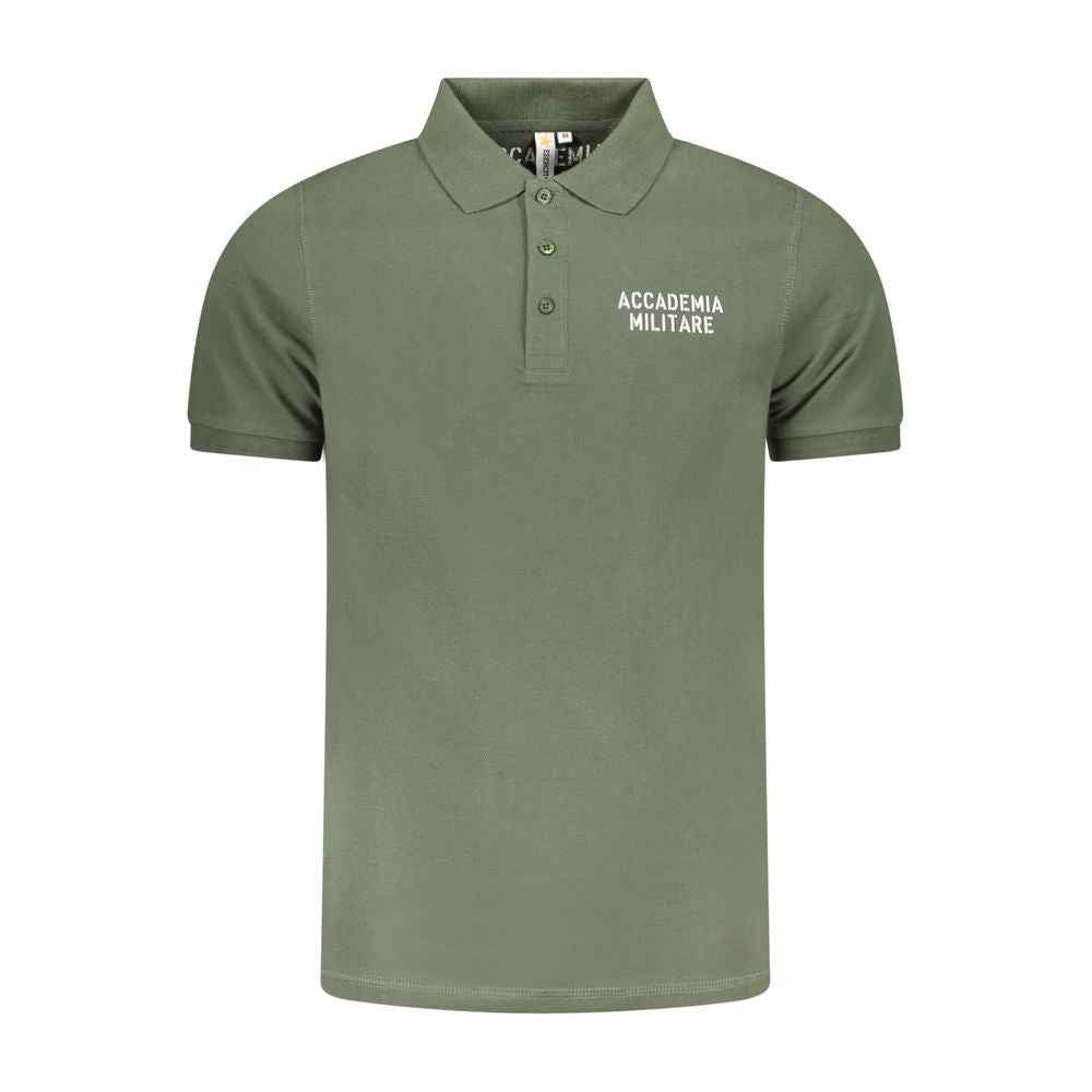 Accademia Militare Green Cotton Polo Shirt