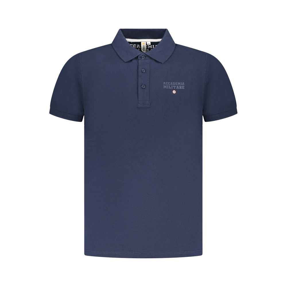 Accademia Militare Blue Cotton Polo Shirt
