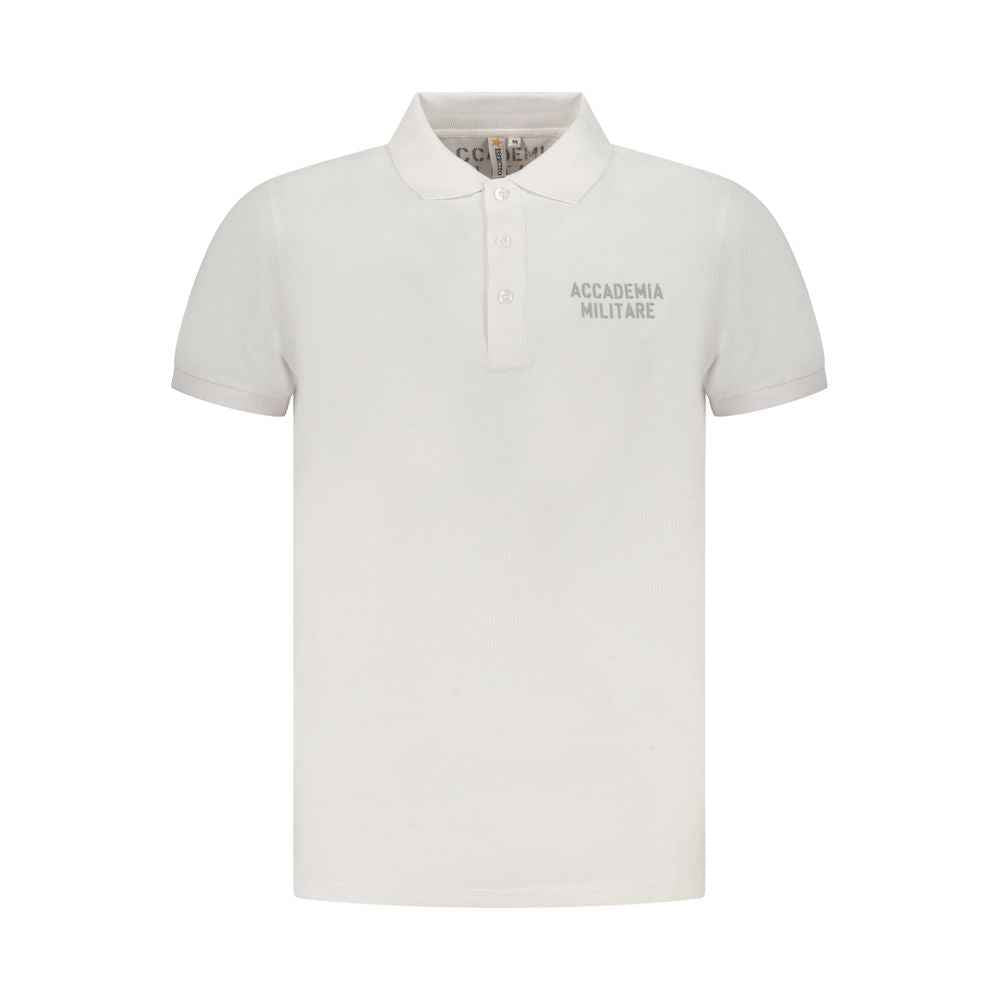 Accademia Militare White Cotton Polo Shirt