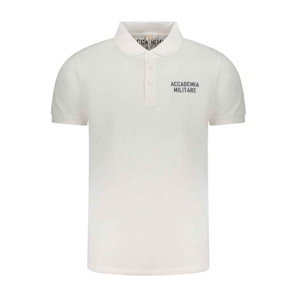 Accademia Militare White Cotton Polo Shirt