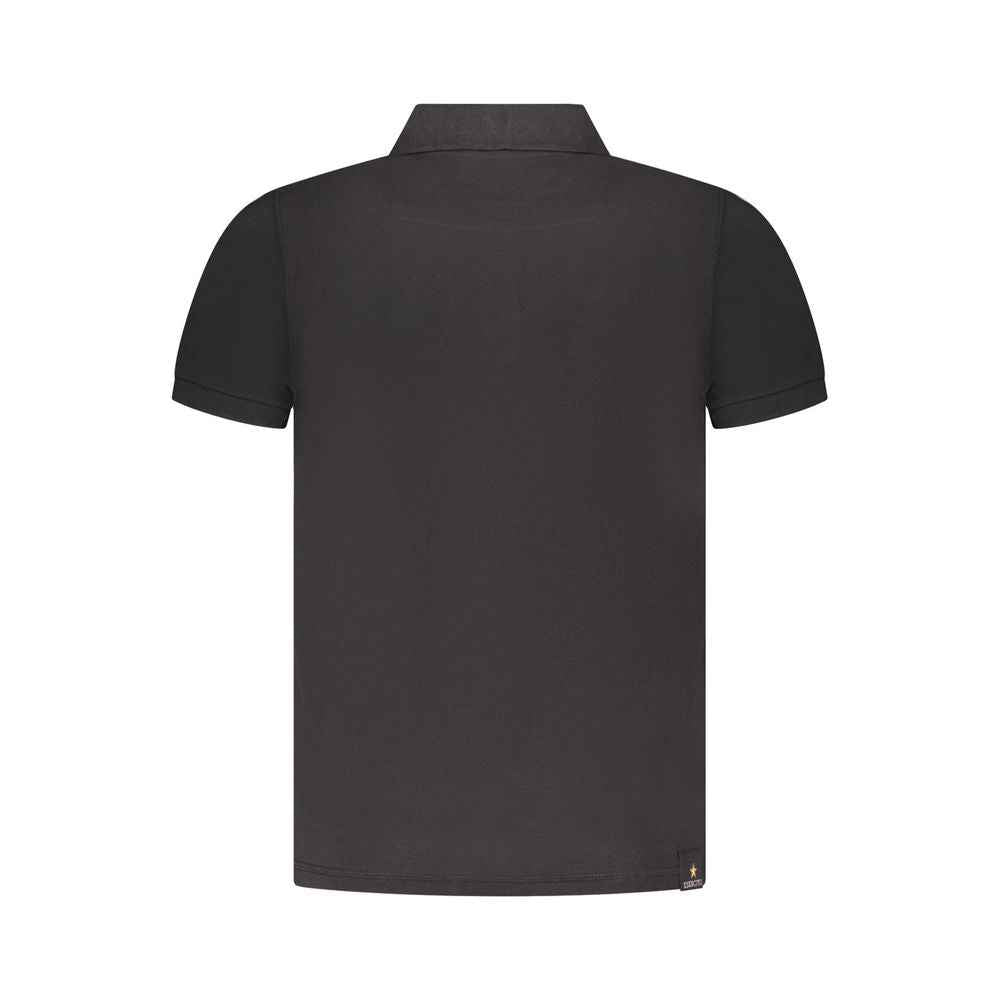 Accademia Militare Black Cotton Polo Shirt