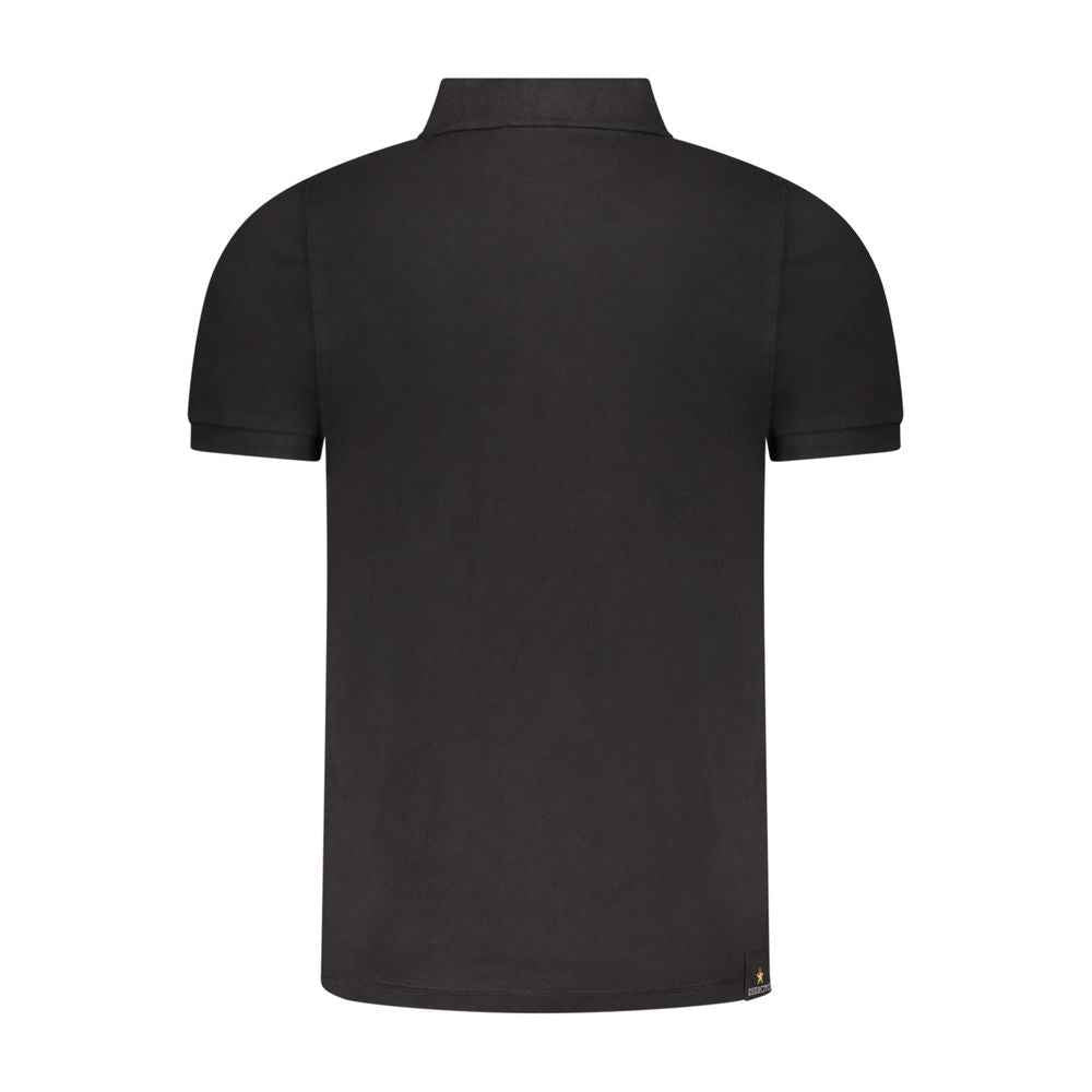Accademia Militare Black Cotton Polo Shirt