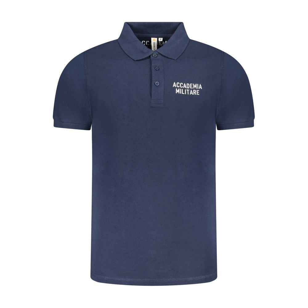 Accademia Militare Blue Cotton Polo Shirt