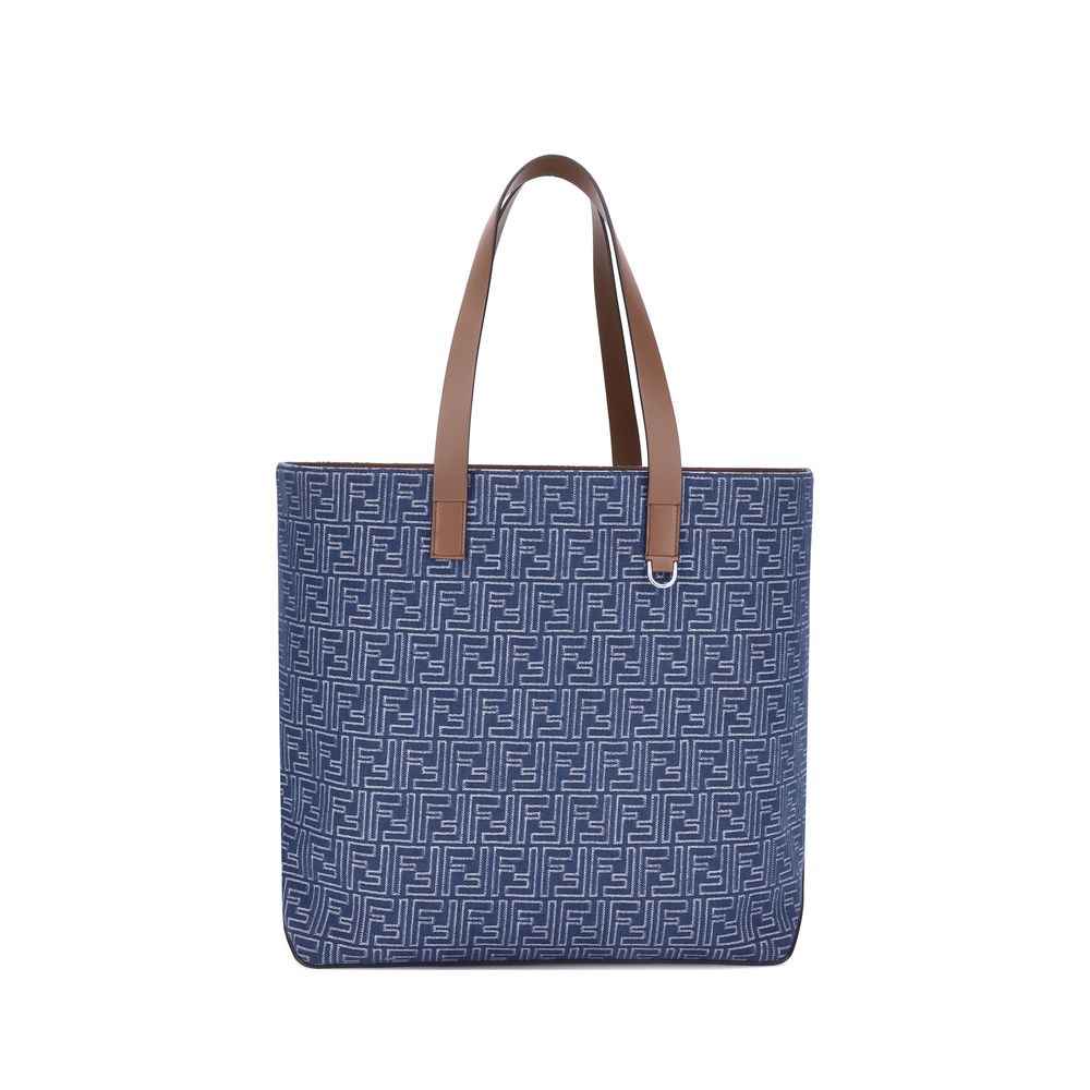 Fendi Embroderied denim Tote Bag