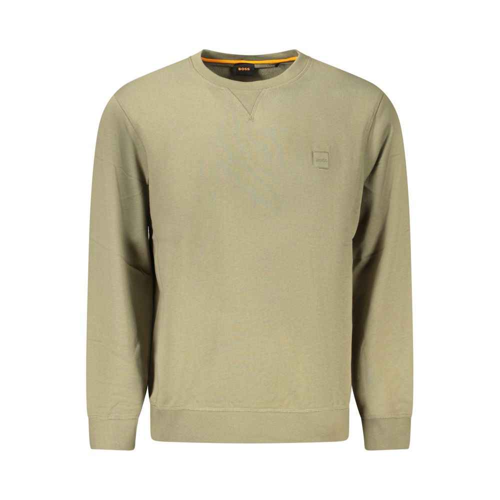 Hugo Boss Green Cotton Men Sweater