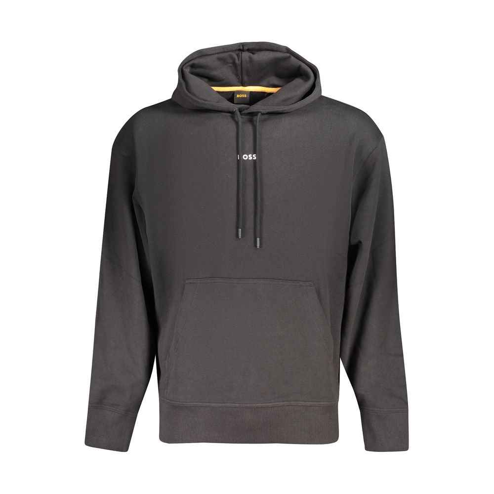 Hugo Boss Black Cotton Men Sweater