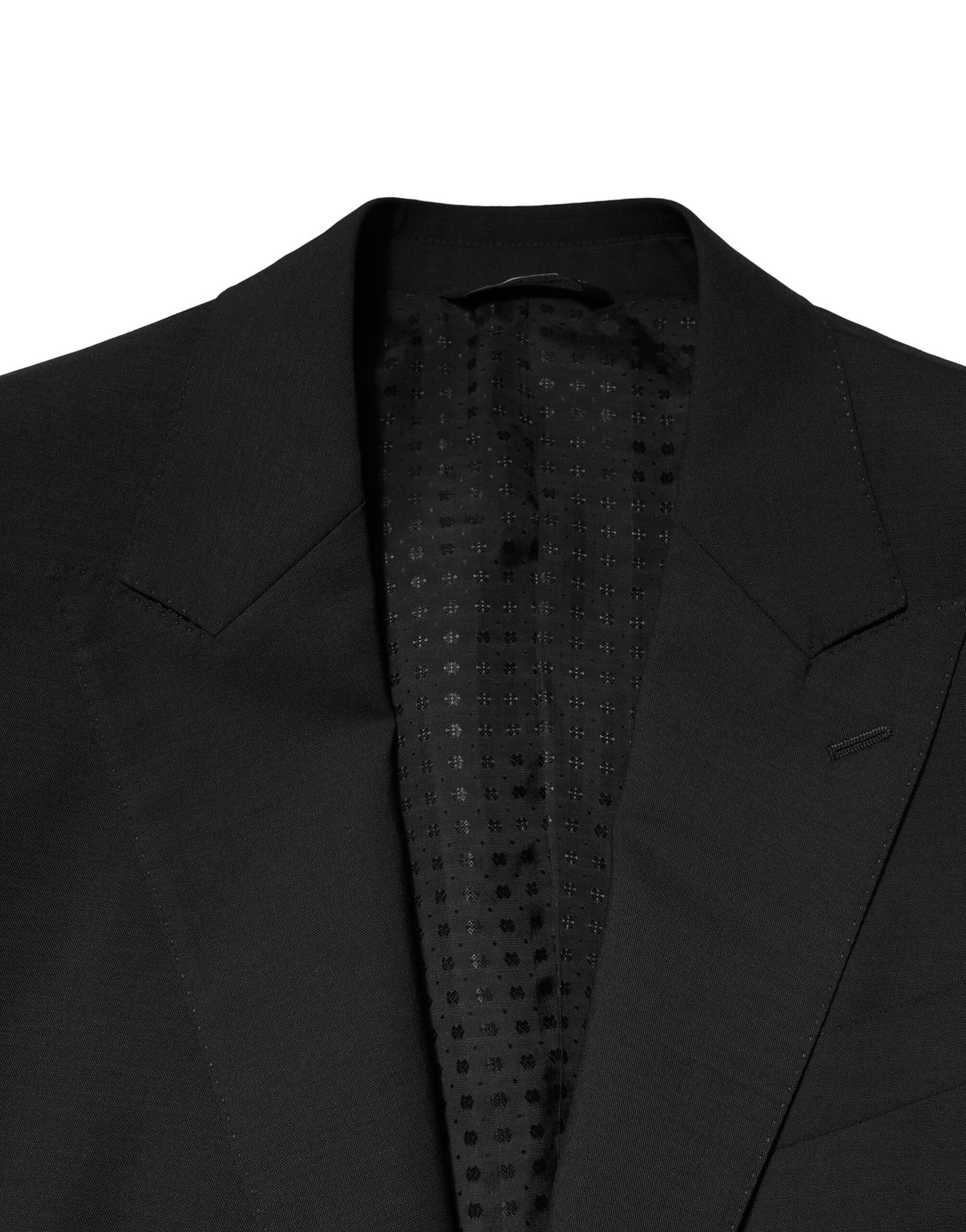 Dolce & Gabbana Black Wool 2 Piece Single Breasted Suit
