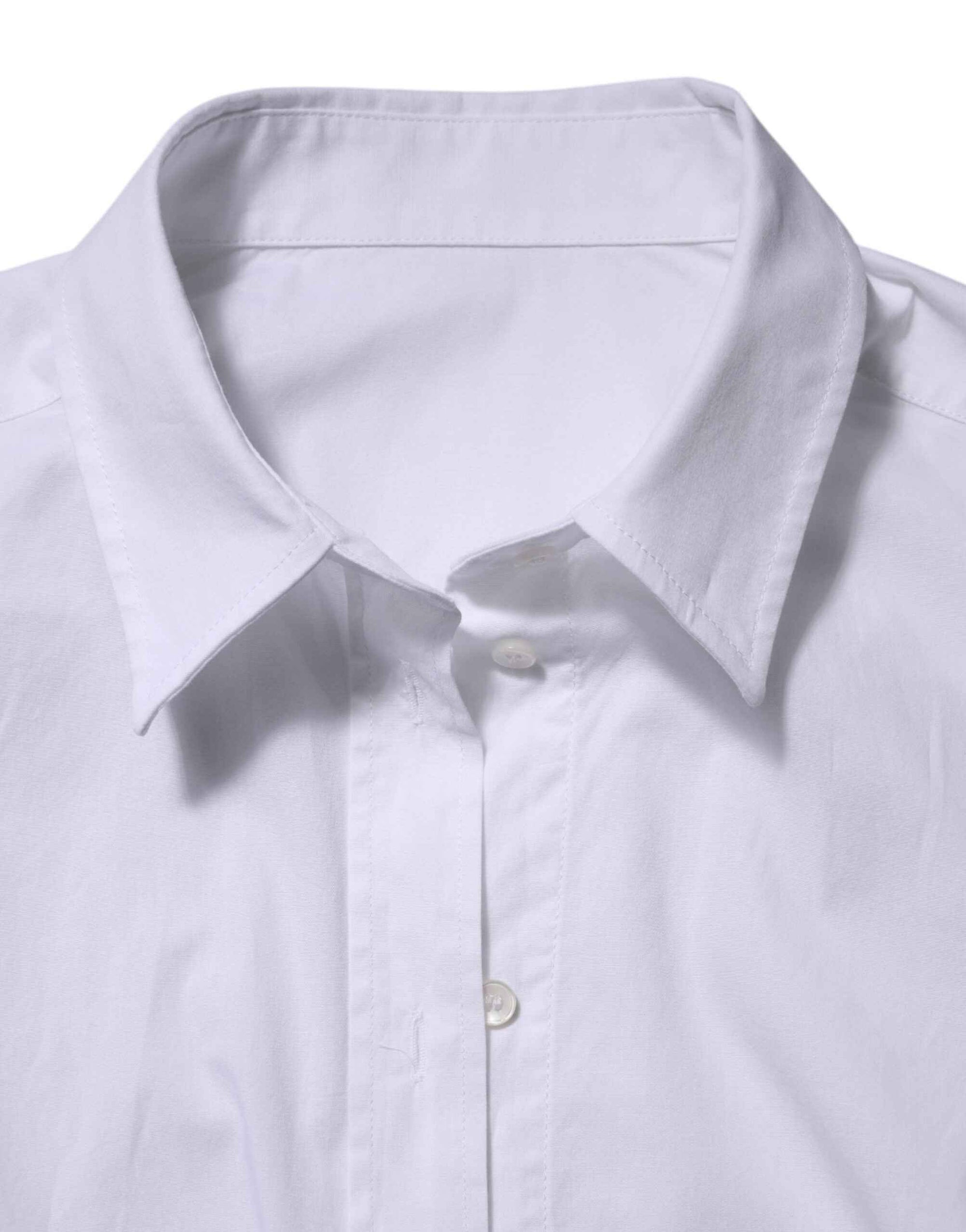 Dolce & Gabbana White Cotton Long Sleeves Collared Top Shirt