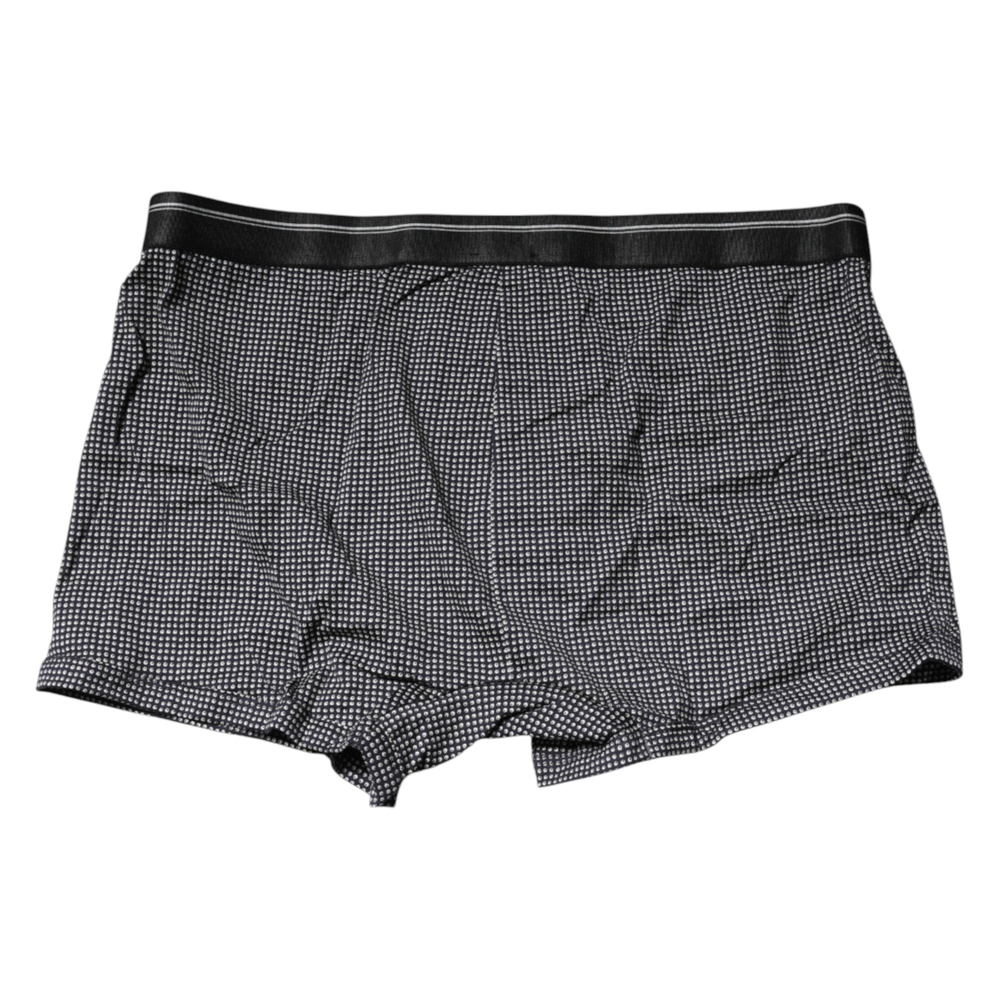 Dolce & Gabbana Gray Printed Cotton Boxer Short Underwear