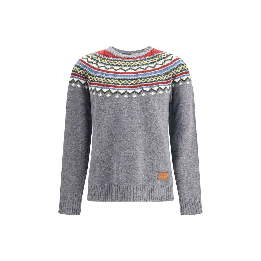 Dsquared² Gray Fleece Wool Sweatshirt