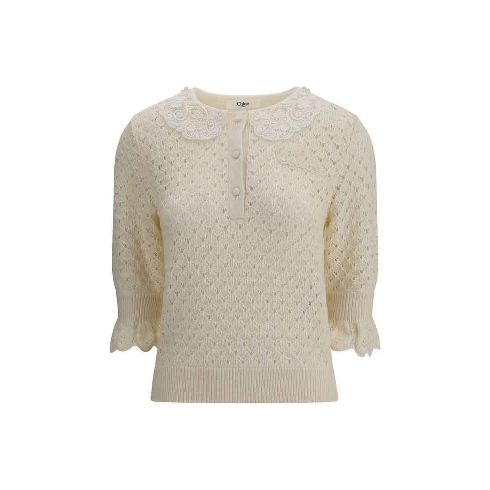 Chloé Sweater with lace collar