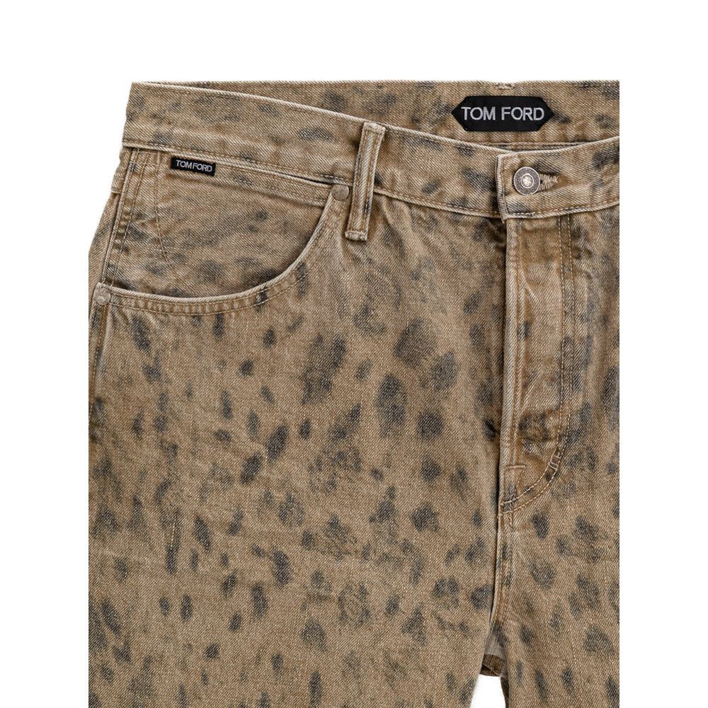 Tom Ford Beige Cotton Tapered Jeans