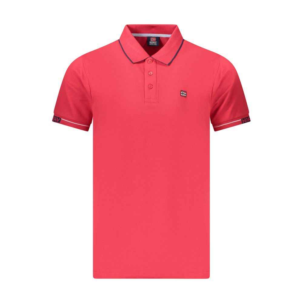 Norway 1963 Red Cotton Men Polo Shirt