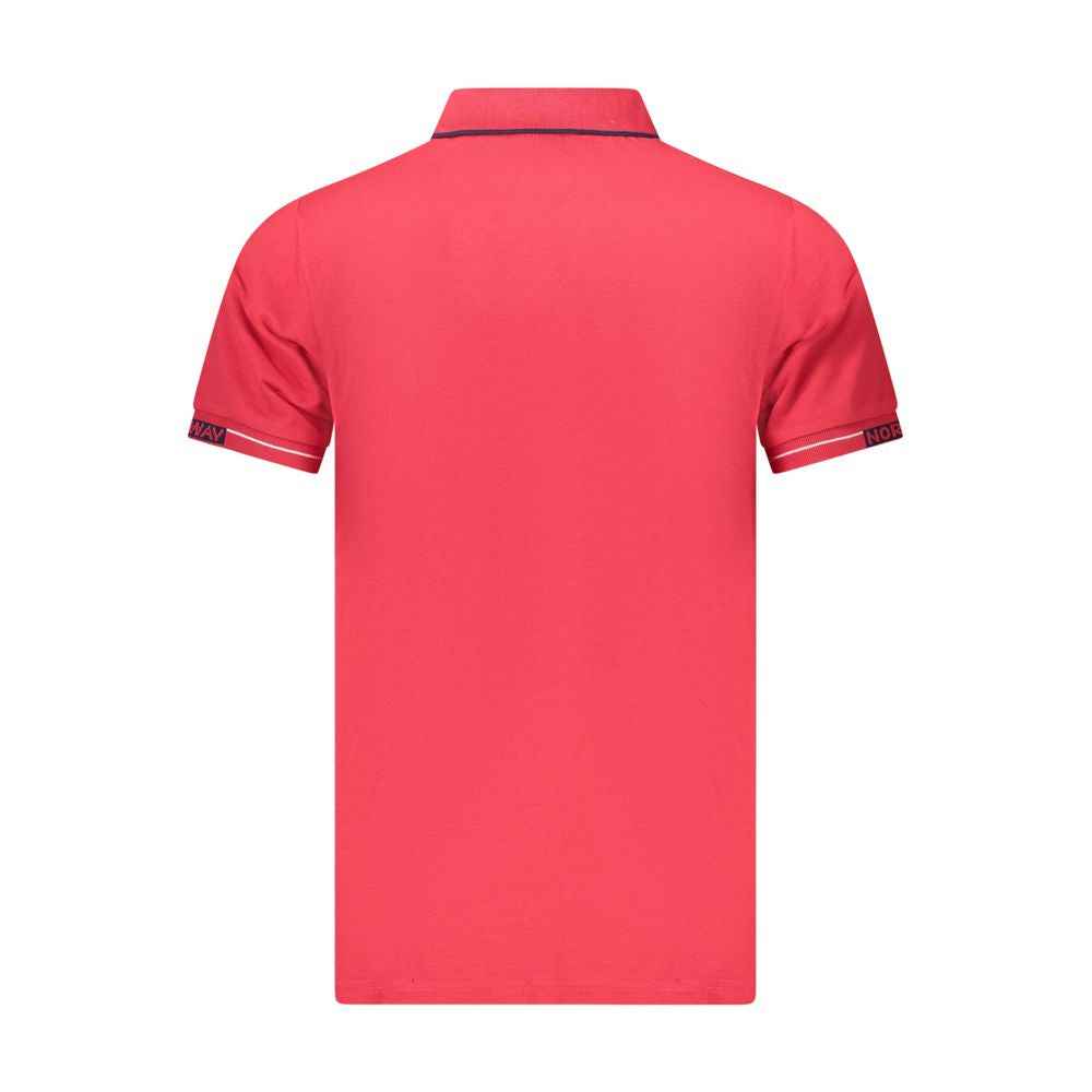 Norway 1963 Red Cotton Men Polo Shirt