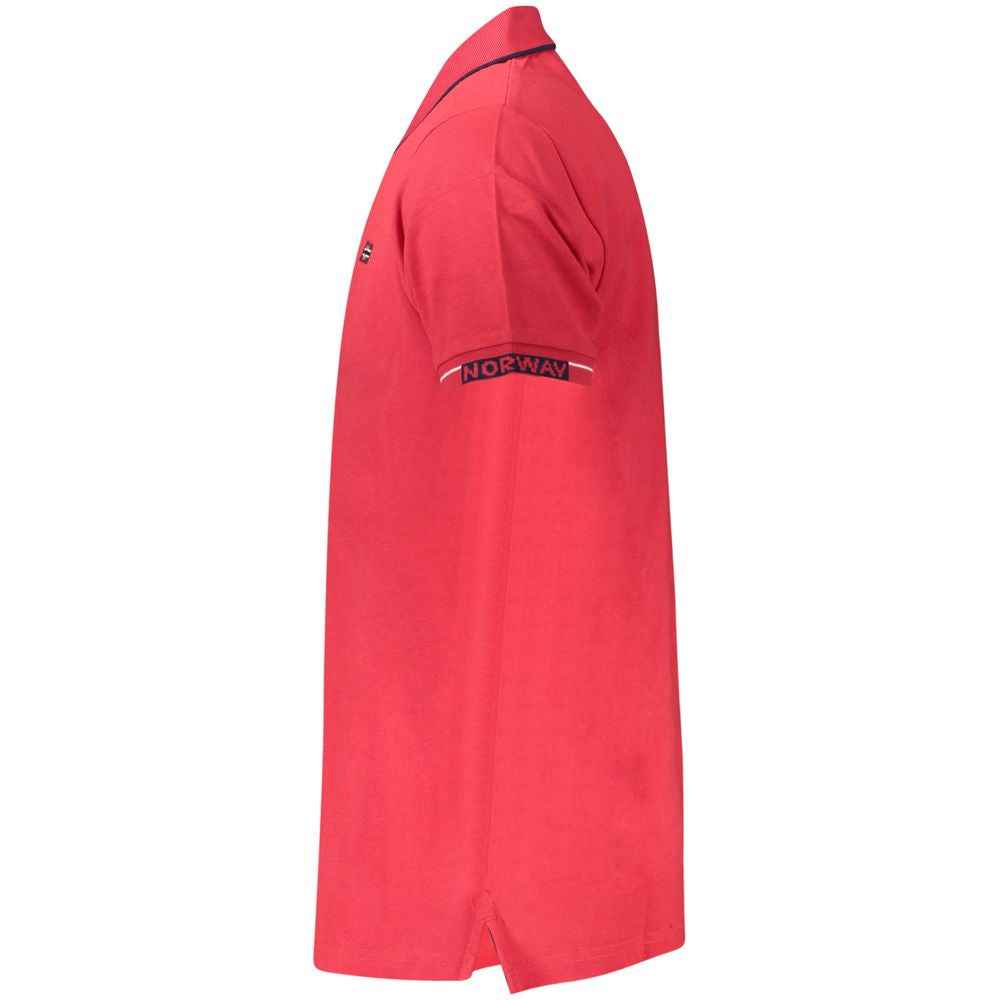 Norway 1963 Red Cotton Men Polo Shirt