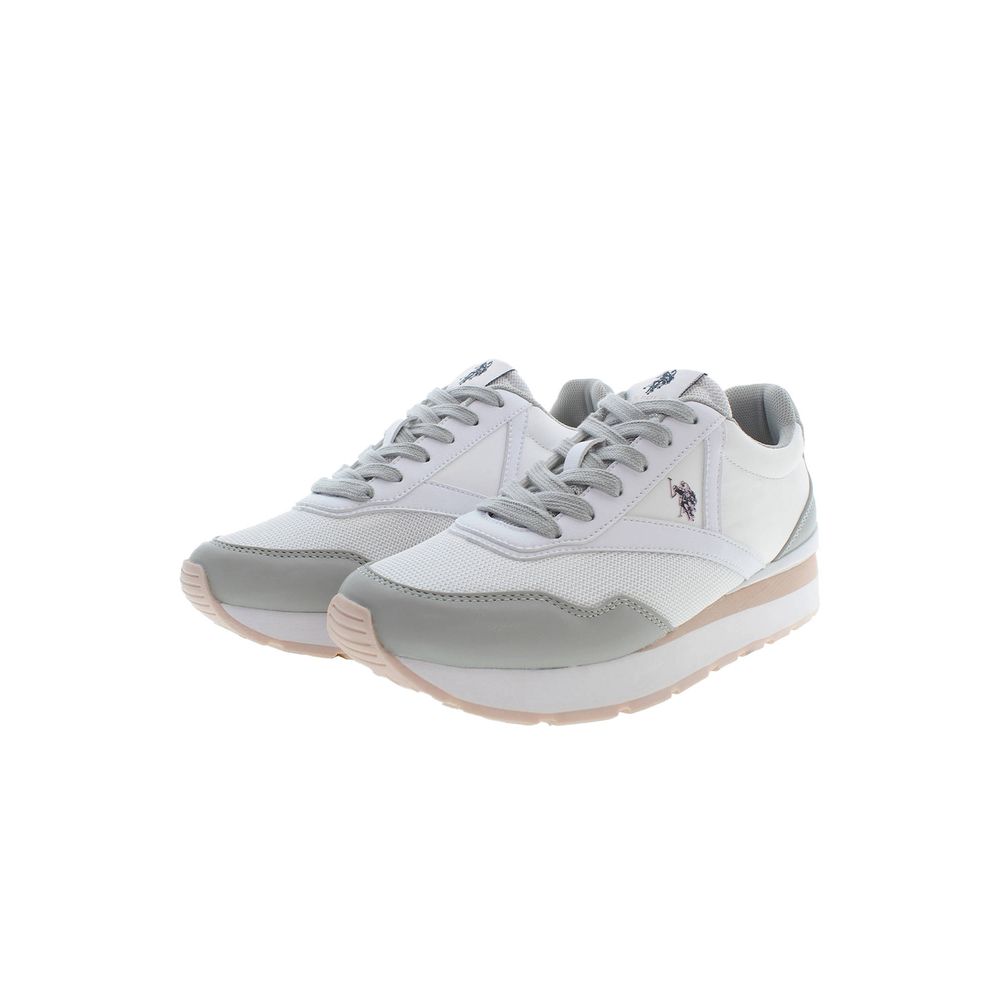 U.S. POLO ASSN. White Polyester Sneaker