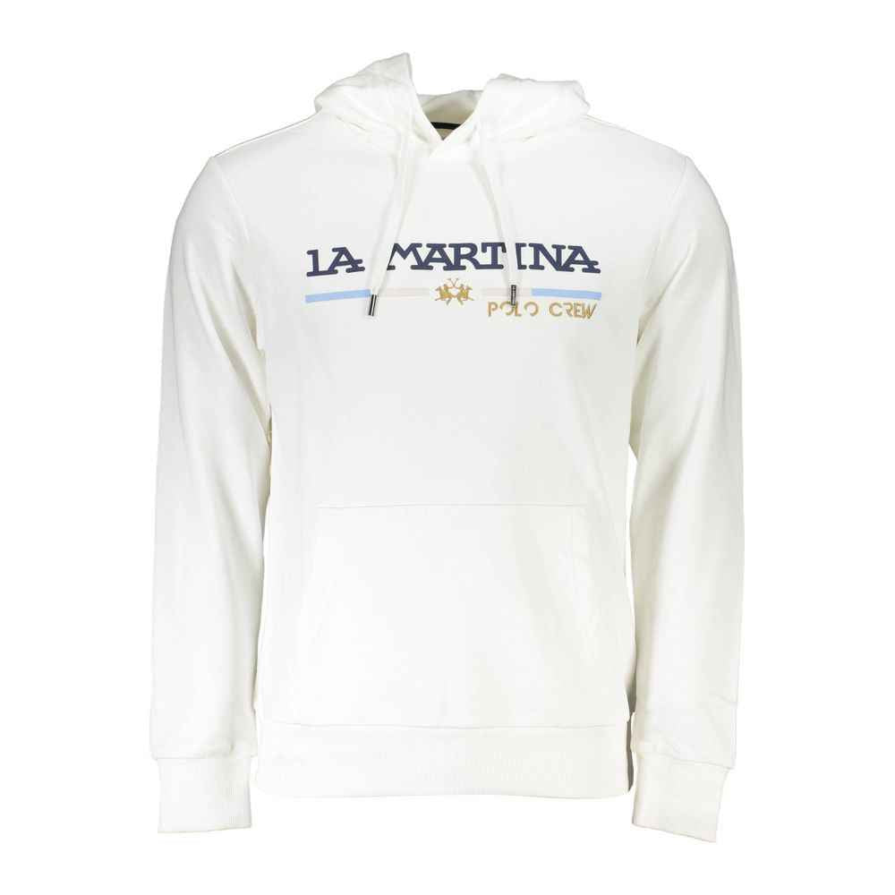 La Martina White Cotton Men Sweater