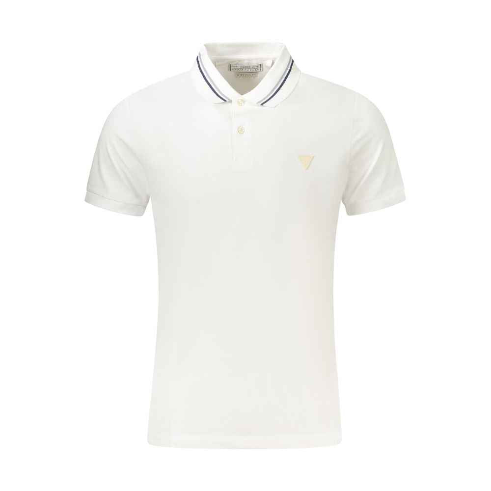 Guess Jeans White Cotton Polo Shirt