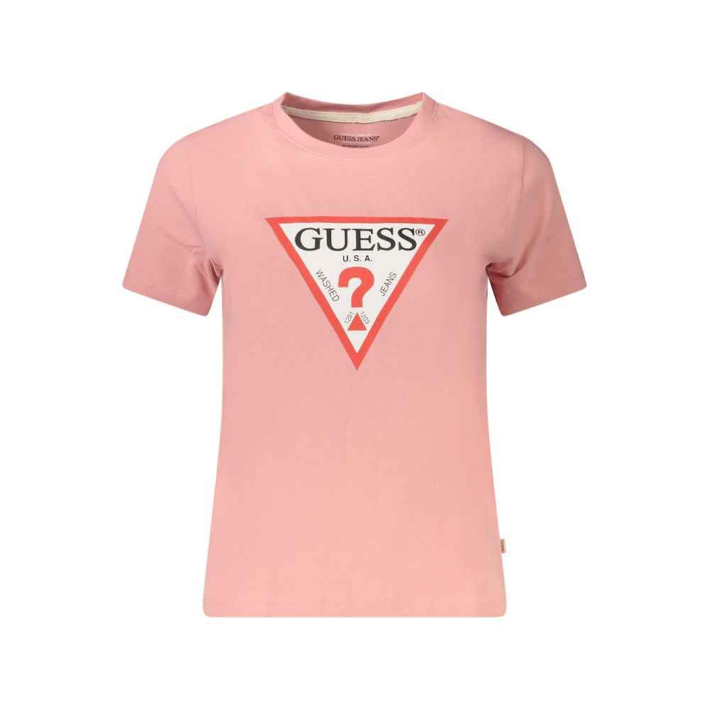 Guess Jeans Pink Cotton Women T-Shirt