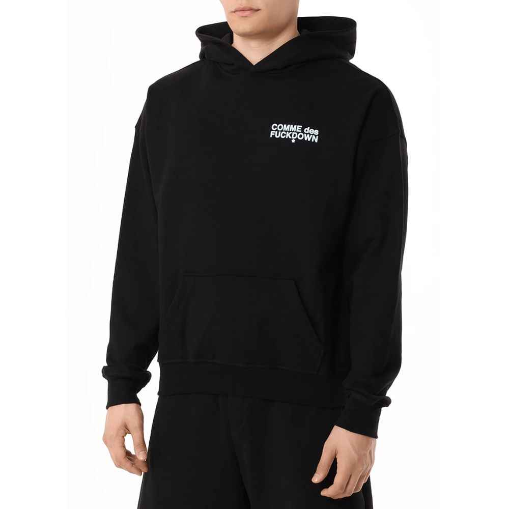 Comme Des Fuckdown Black Cotton Men Hoodie