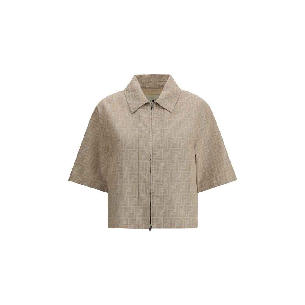 Fendi Chambray cropped Jacket