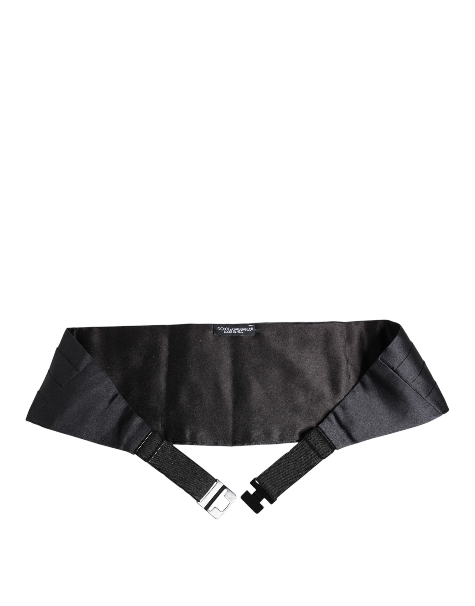 Dolce & Gabbana Dark Blue 100% Silk Belt Waist Cummerbund