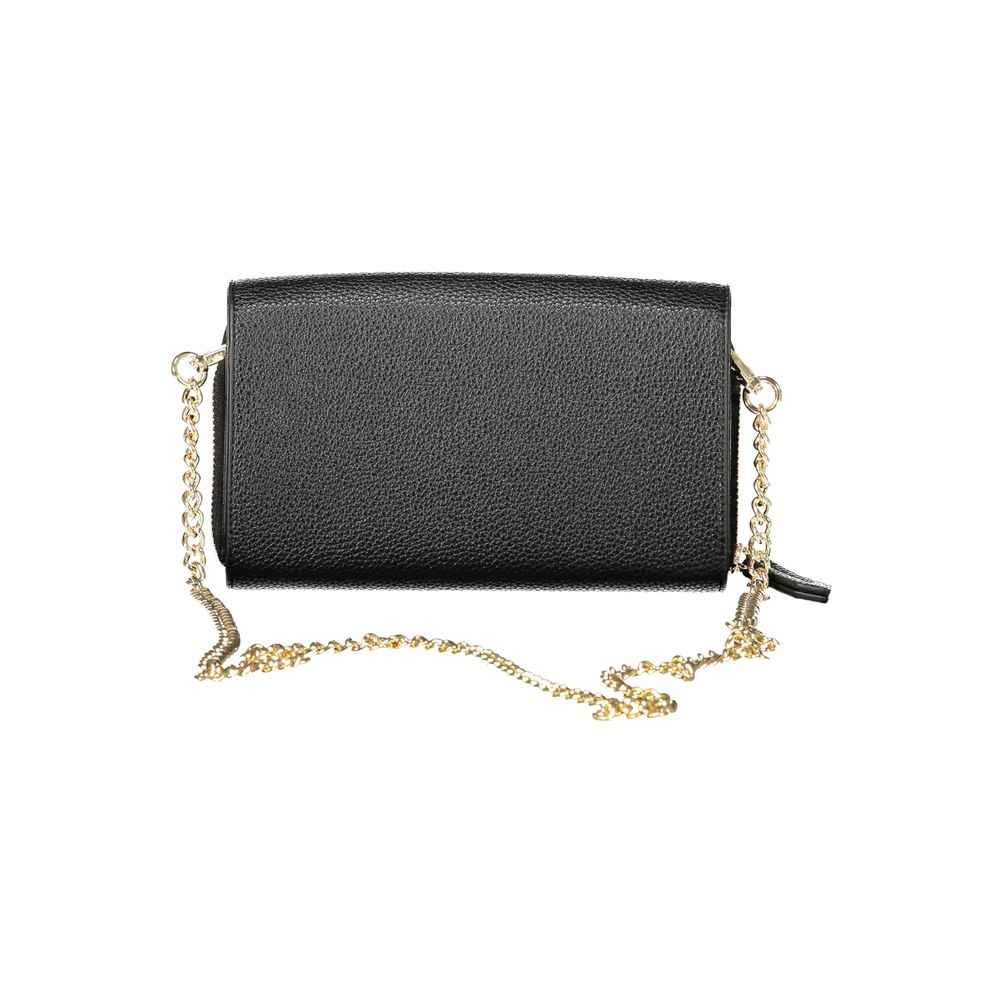 Mario Valentino Black Polyethylene Women Wallet Convertible Shoulder Bag