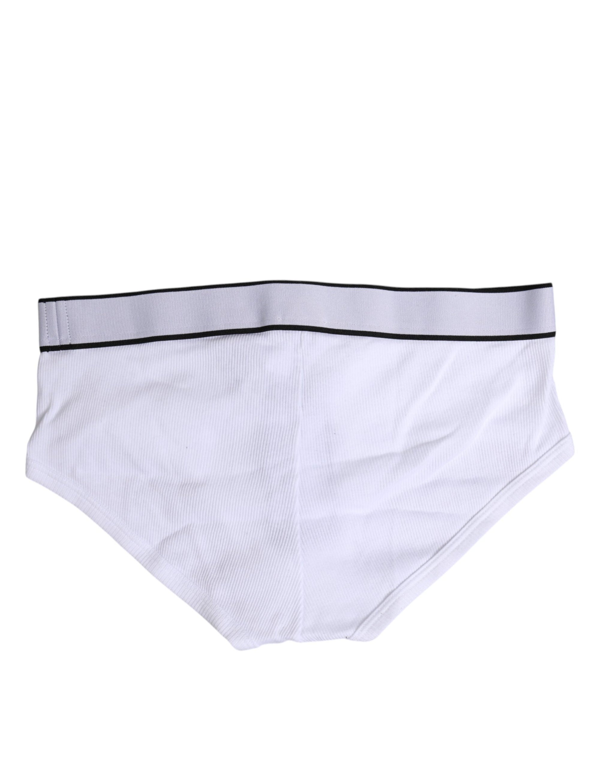 Dolce & Gabbana White Cotton Stretch Regular Brief Underwear
