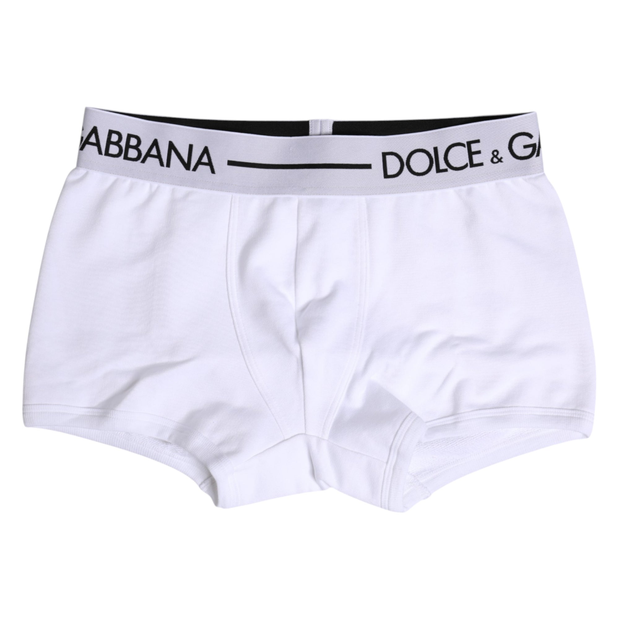Dolce & Gabbana White Cotton Stretch Regular Boxer Underwear