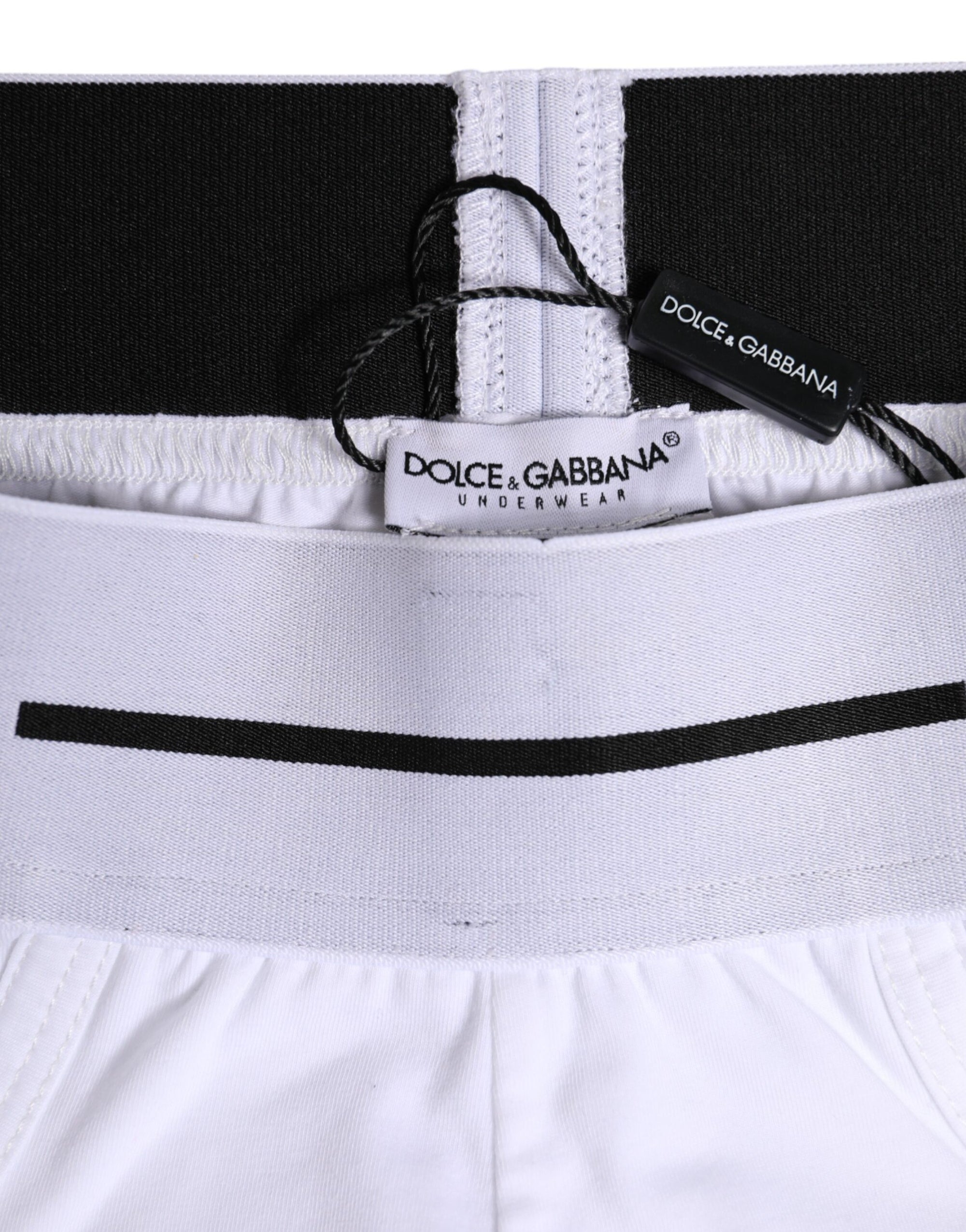 Dolce & Gabbana White Cotton Stretch Regular Brief Underwear