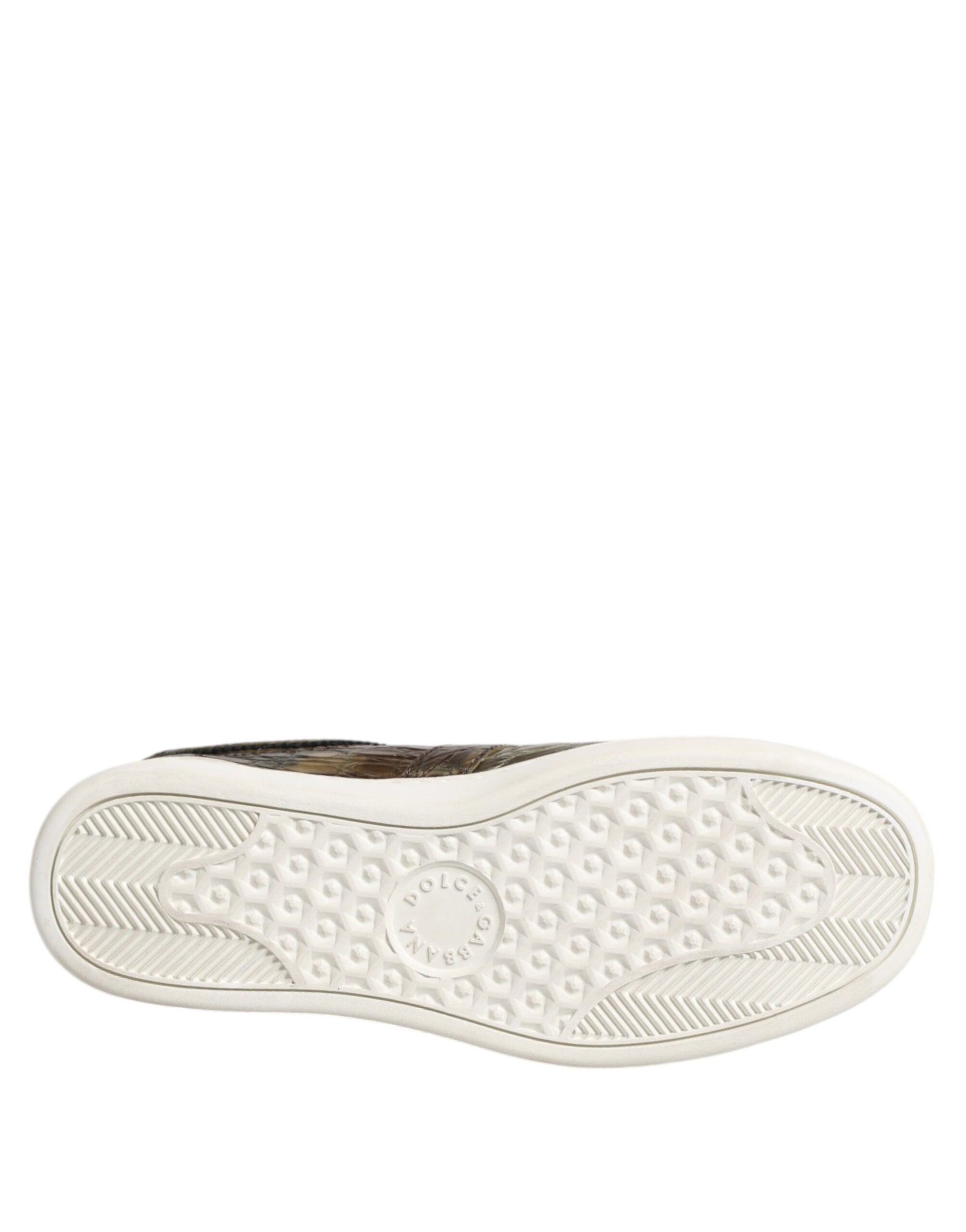 Dolce & Gabbana Brown Exotic Leather Low Top Sneakers Shoes