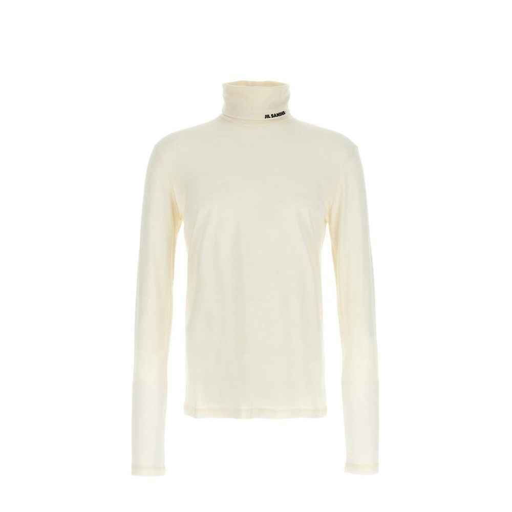Jil Sander White Polyester Turtleneck