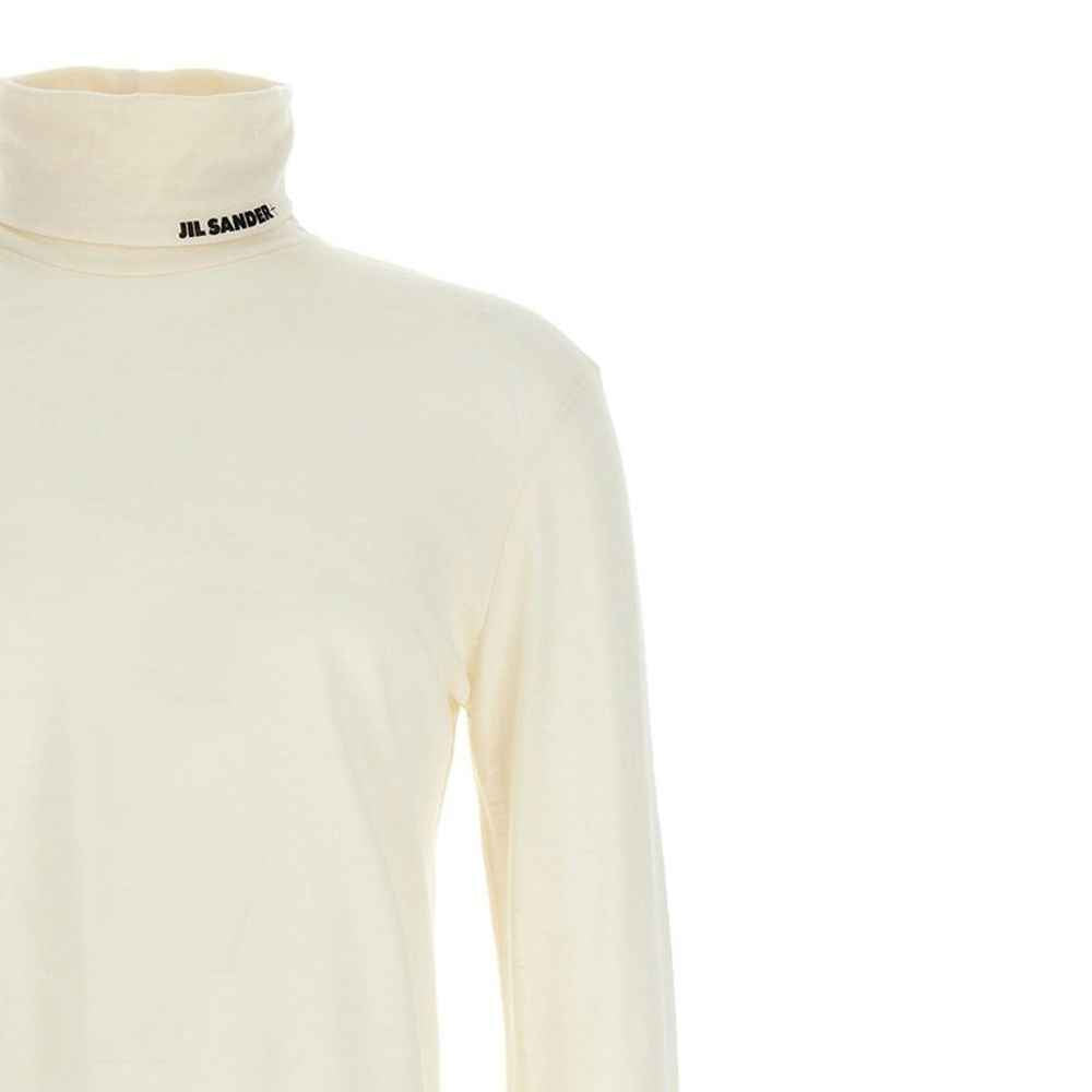Jil Sander White Polyester Turtleneck