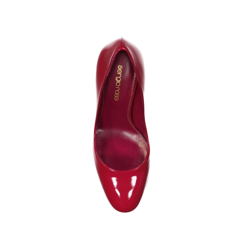 Sergio Rossi Red Calfskin High Heel Pumps