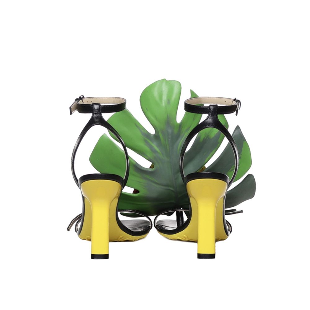 Loewe Petal Monstera Leather Sandals