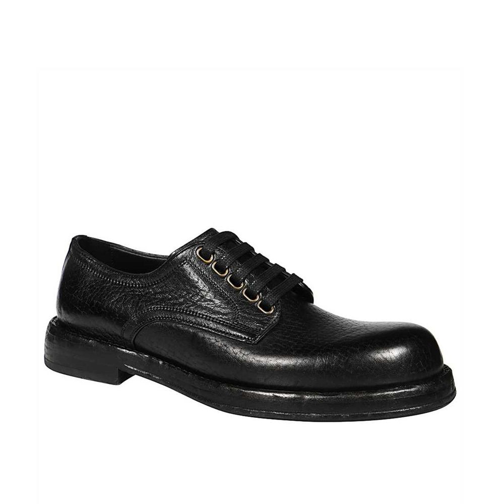 Dolce & Gabbana Black Leather Oxfords And Derbies