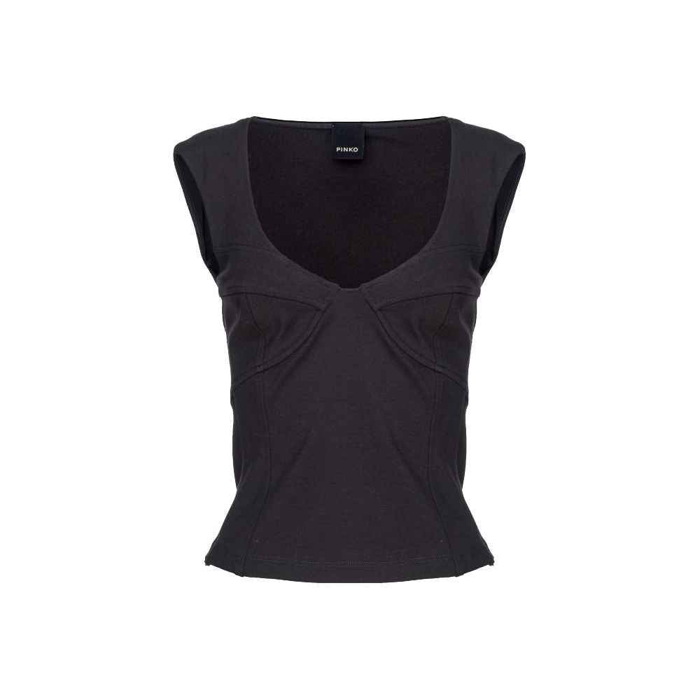 PINKO Black Viscose Women Top