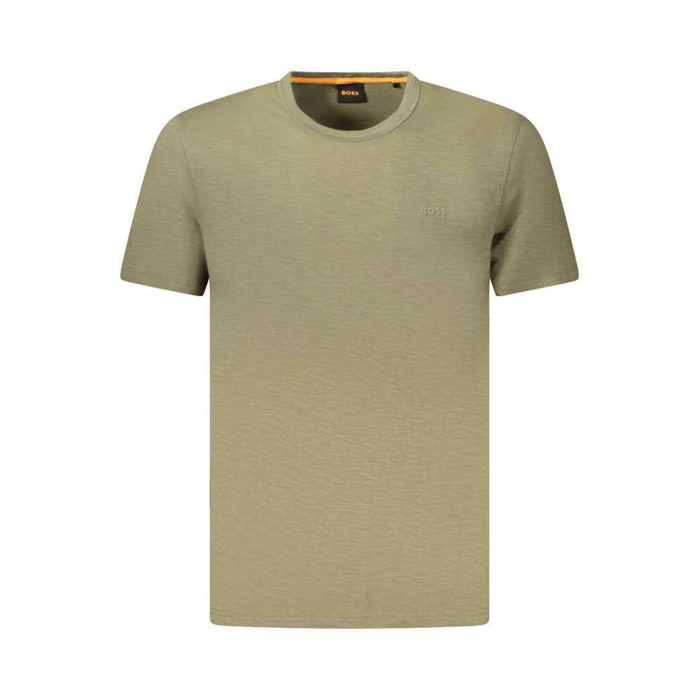 Hugo Boss Green Cotton Men T-Shirt