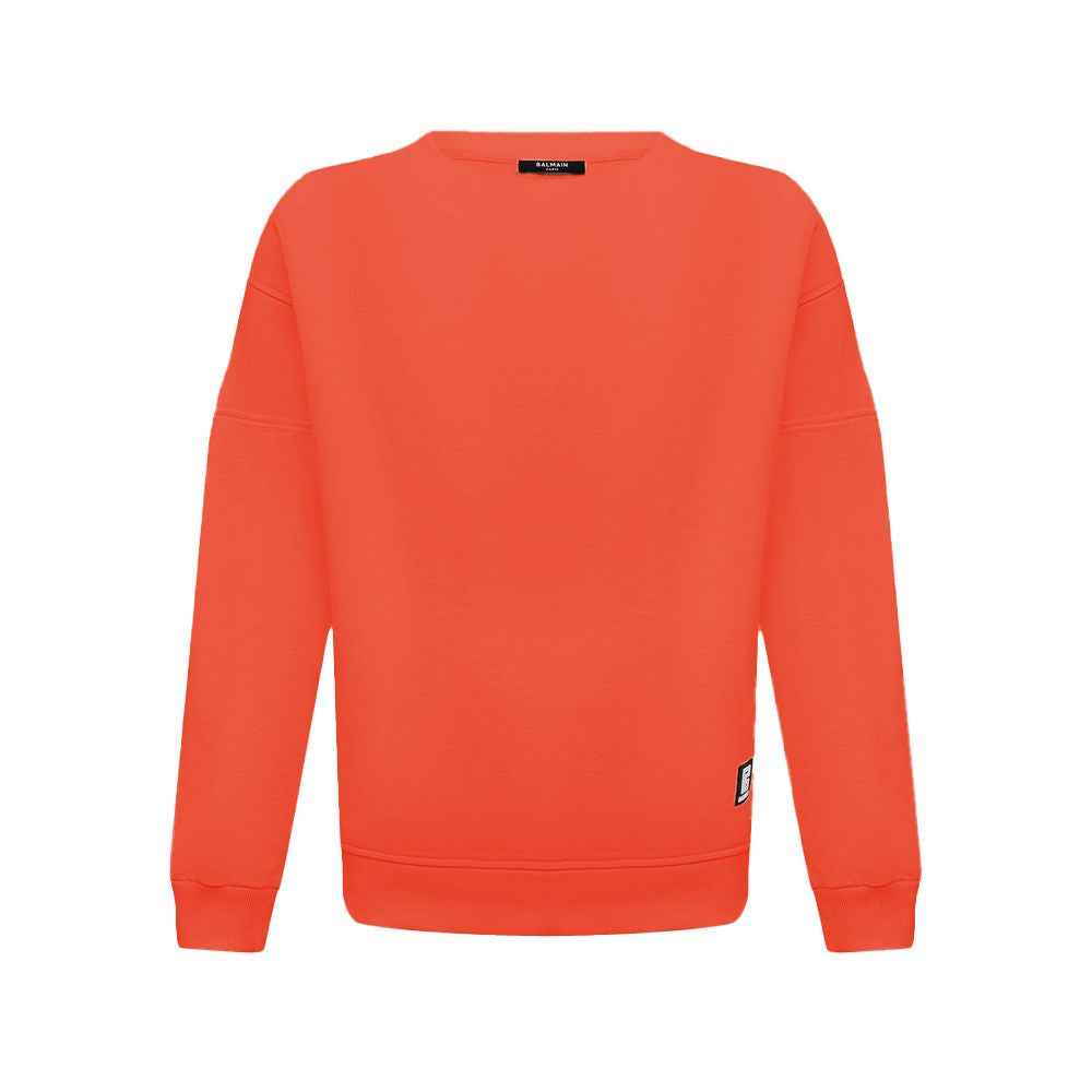 Balmain Orange Cotton Sweater