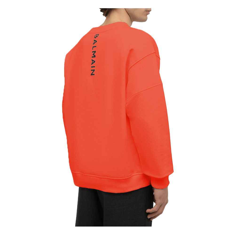 Balmain Orange Cotton Sweater