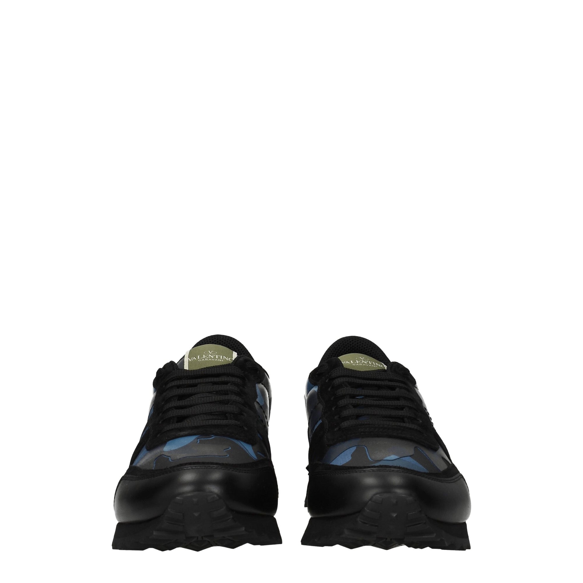 Valentino Garavani Blue Leather Low Top Sneakers