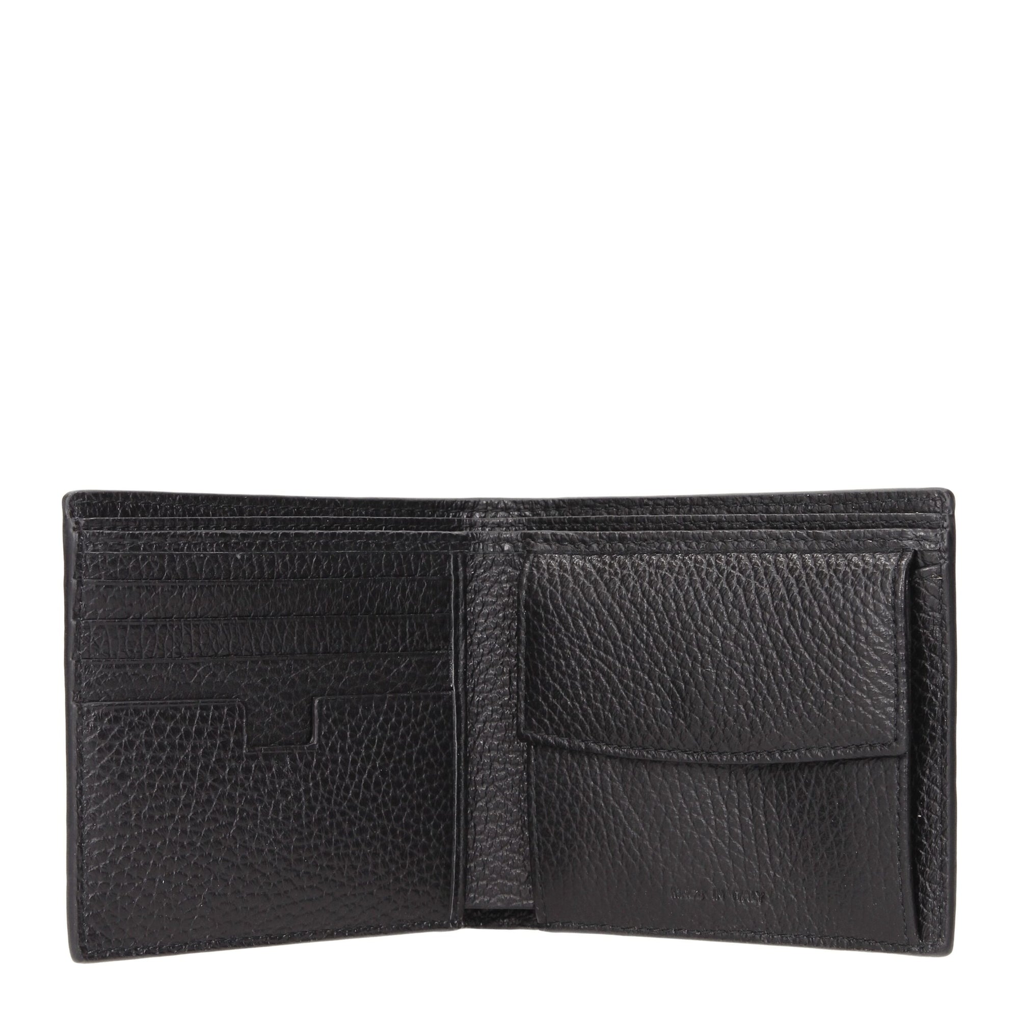 Testoni Black Leather Wallet