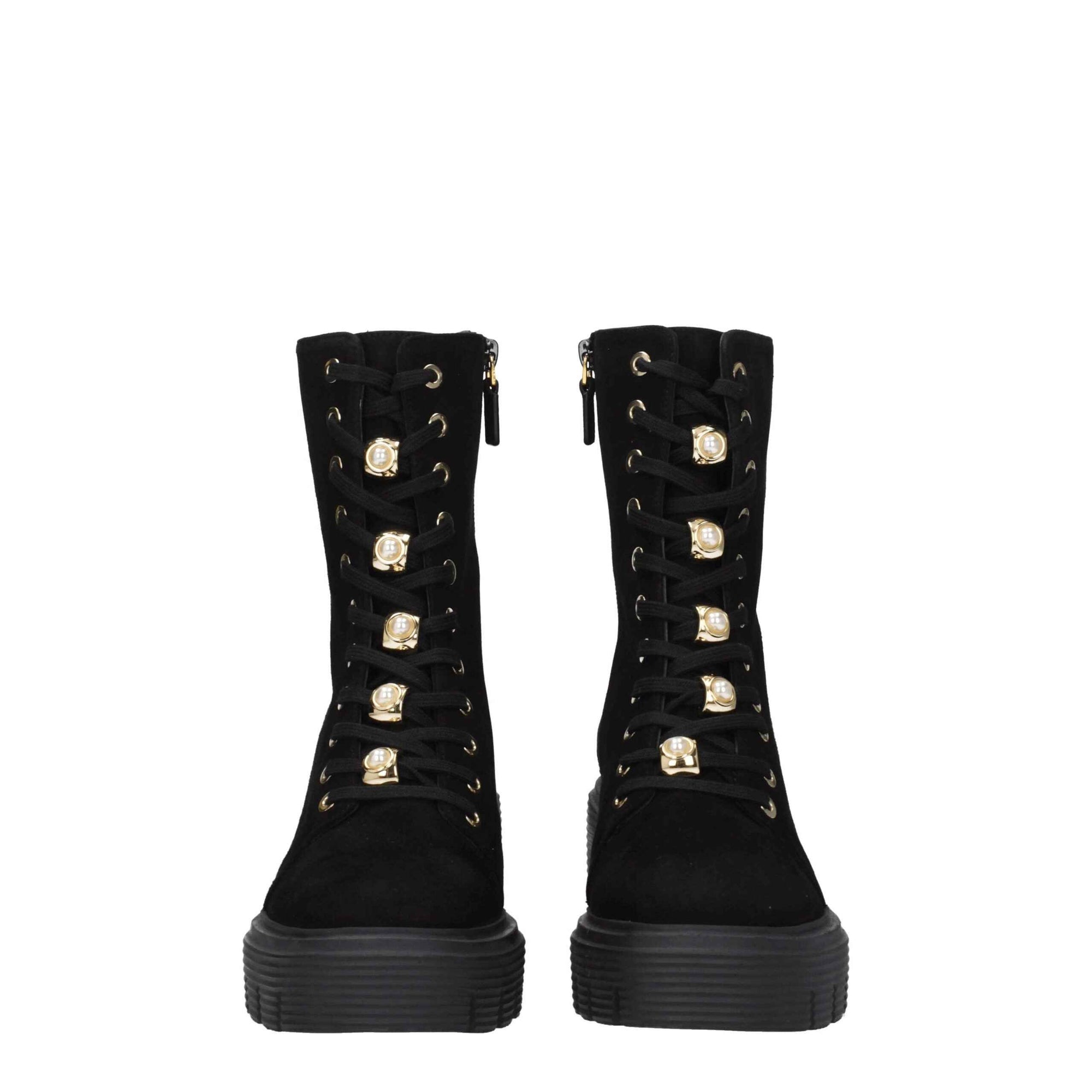 Stuart Weitzman Black Leather Ankle Boots