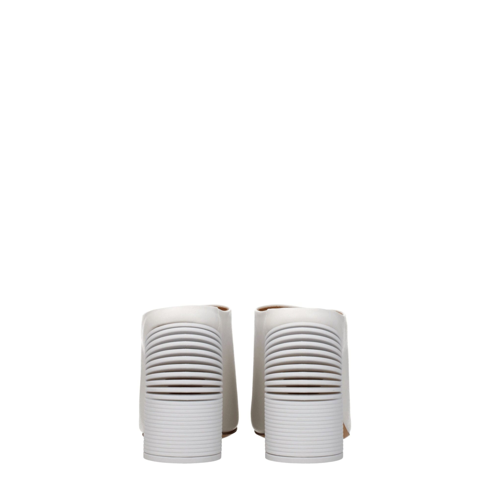 Off-White White Leather Platform Sandals