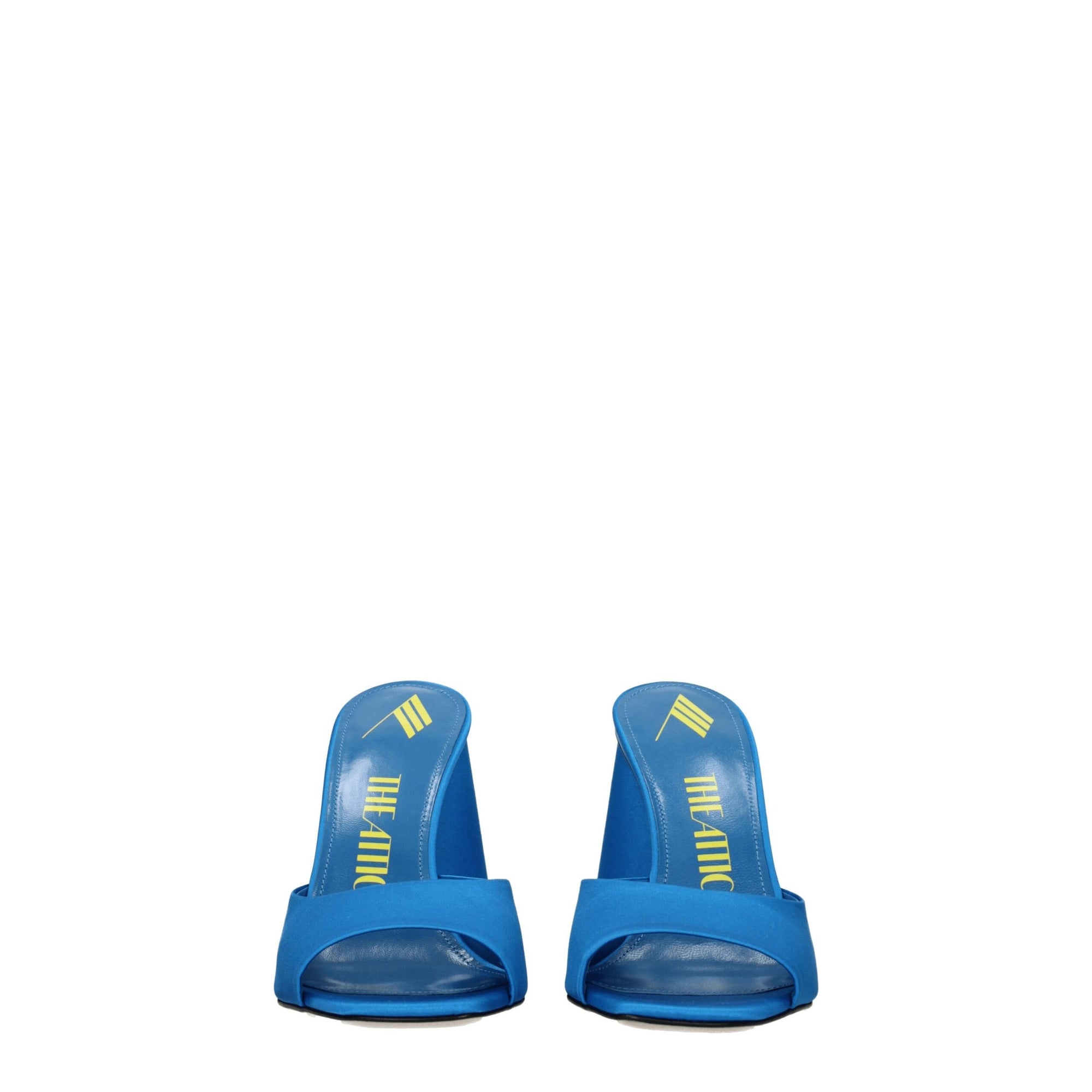 The Attico Light Blue Satin Platform Sandals