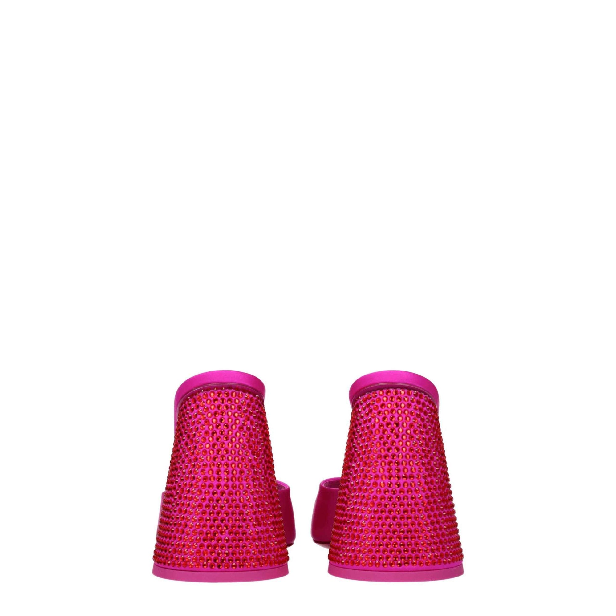 The Attico Pink Satin Platforms